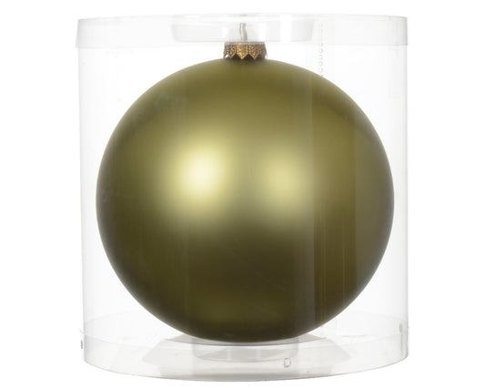 Matte Glass Christmas Ball in Pistachio Color ø 15cm