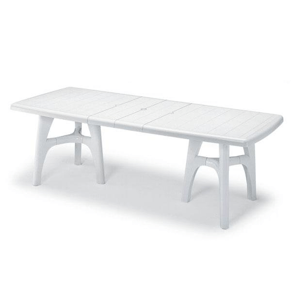 President tris extendable resin garden table 170 195 220x95 white