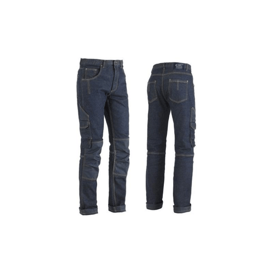 Miner Jeans-Hose, Stretch, mehrere Taschen, Baumwolle, Arbeit, Bau, Fliesenleger (L)