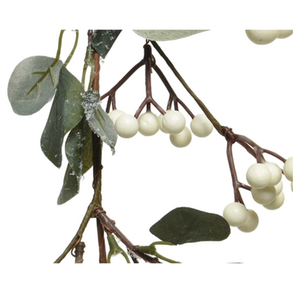 Garland with white berries 130 cm