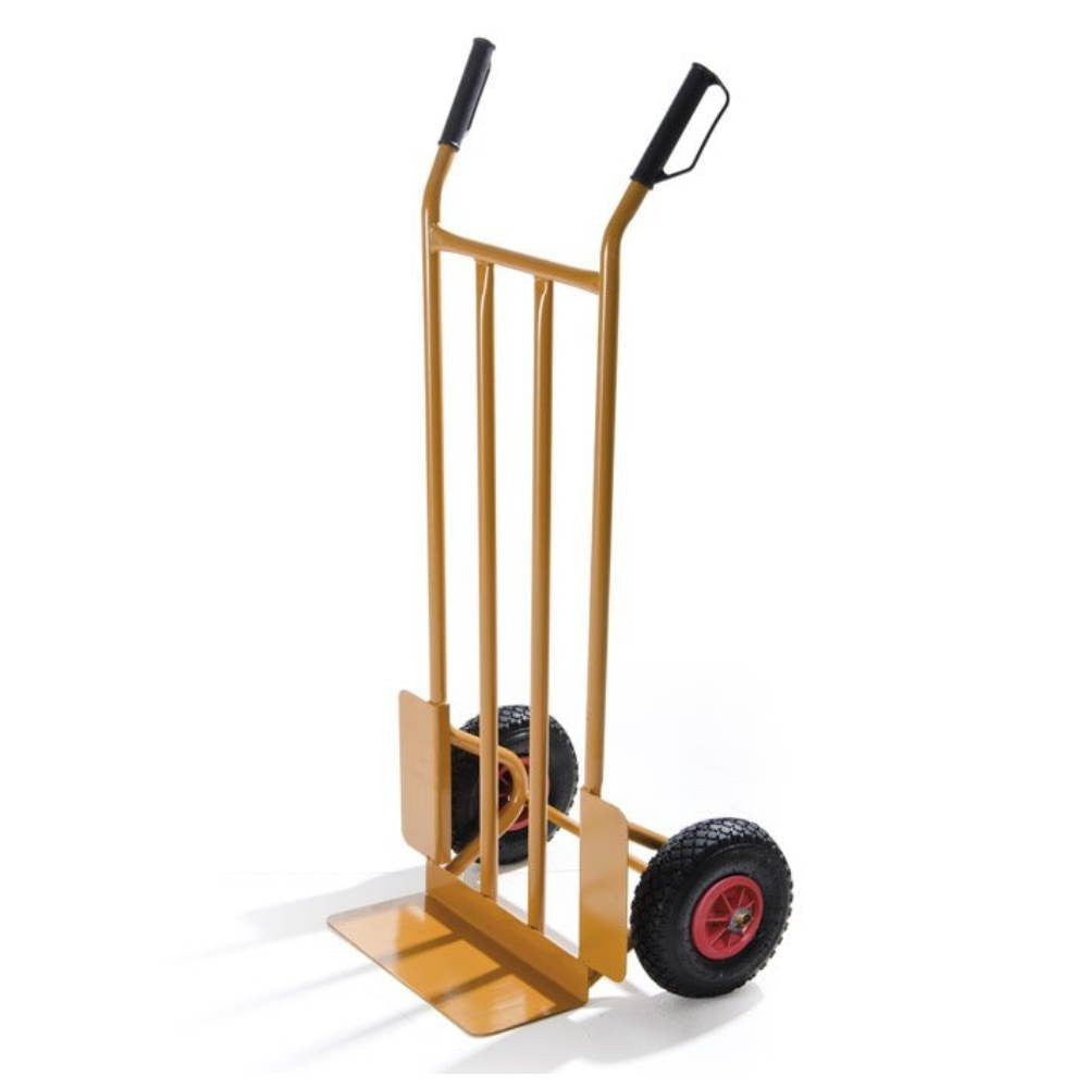 Trolley for everything in yellow painted metal. Capacity 200 kg