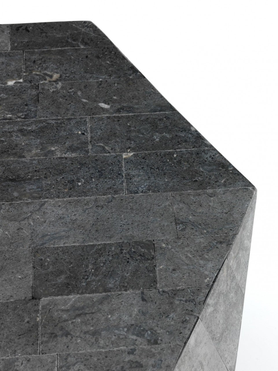 Mesa auxiliar moderna gris piedra 60 x 60 x h 50