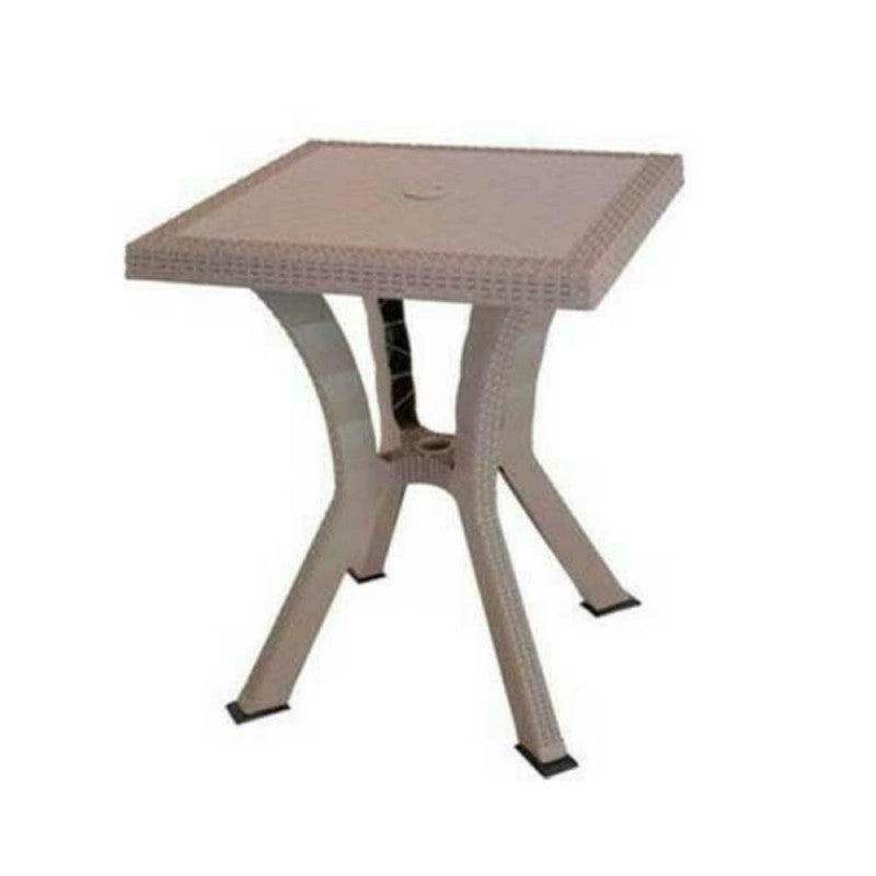 Rigoletto Rattan taupe quadratischer Außentisch 60 x 60 cm