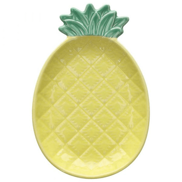 Pineapple Plate 18.5x12.5x2.5h cm Pachy Stoneware Yellow