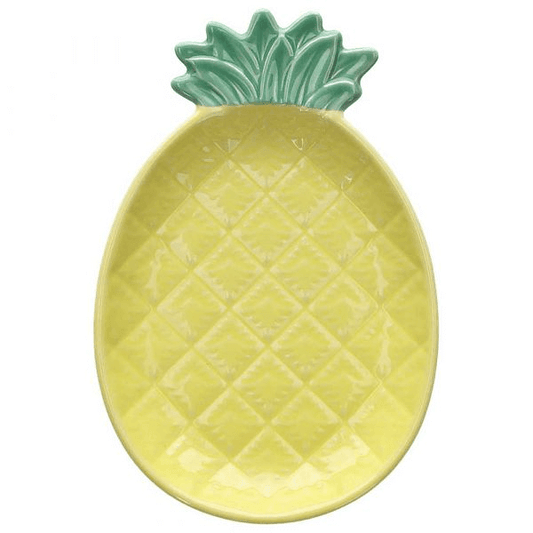 Pineapple Plate 18.5x12.5x2.5h cm Pachy Stoneware Yellow