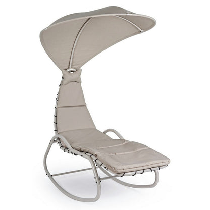 Baffin Rocking Chaise Longue in Ivory metal