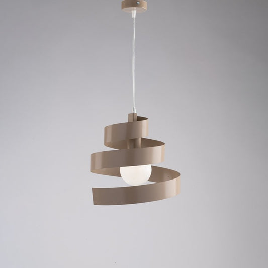 Modern suspension chandelier in iron, one light Dove Gray 30x h23 cm