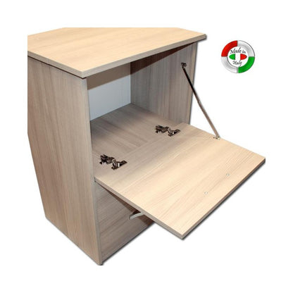 Mueble tabla de planchar Olmo en madera de melamina con 3 cajones 44x57xH.89 cm