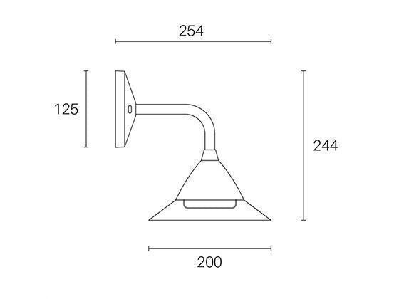 Applique Led 20W 4000K linea petunia corten