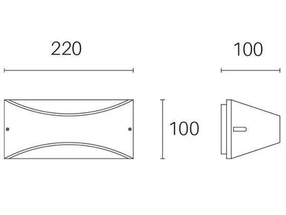 Aplique de pared 10W Led 4000K blanco linea lhasa