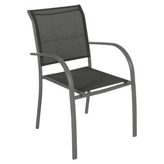 Anthracite - graphite square armchair