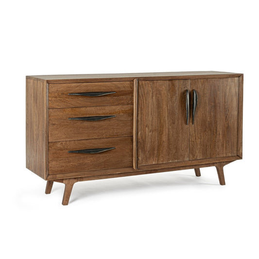 Credenza 2 ante - 3 cassetti marrone in legno stile vintage