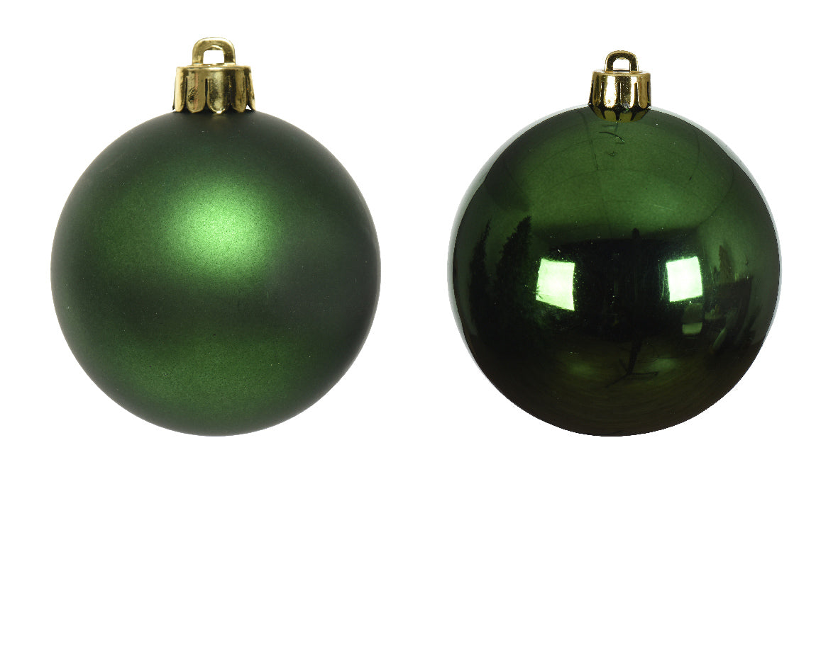 Green glass balls Pino 7 cm - 8 pieces