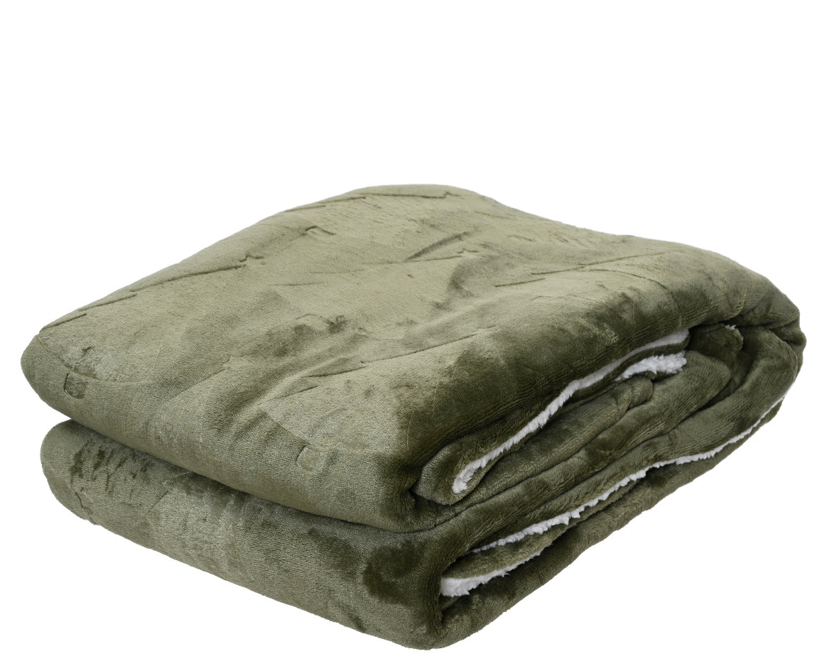 Polyester blanket dark green tree 130x170cm