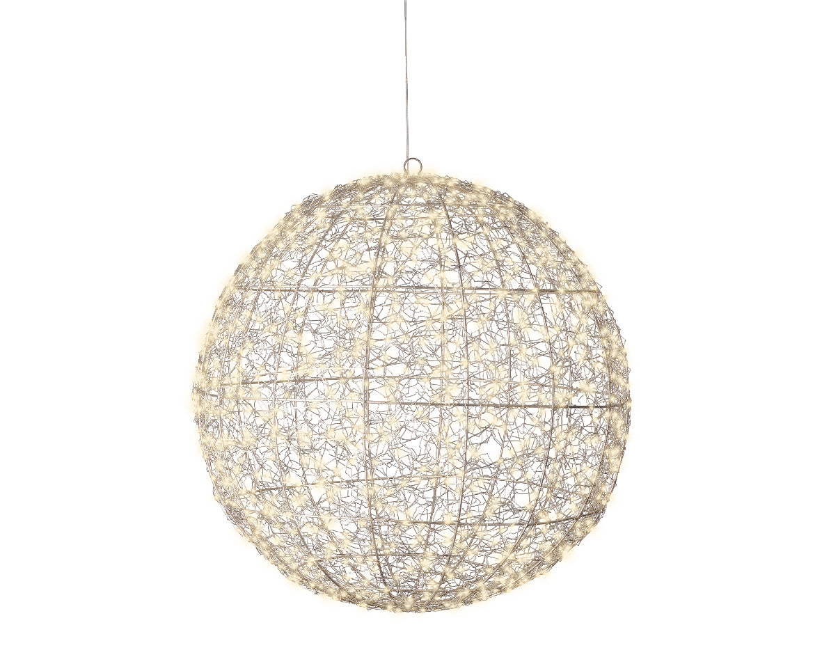 LED light sphere 58cm silver/hot white