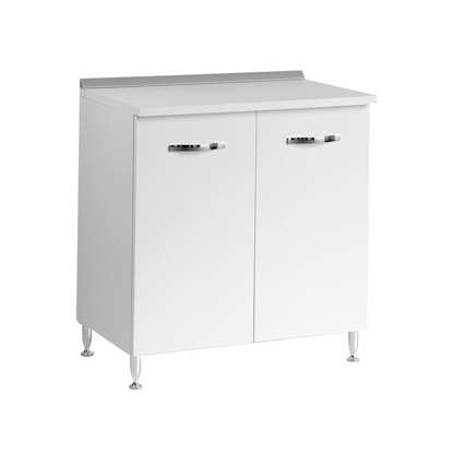 White Ash Kitchen Base with 2 Doors, size 80x50xH 85 cm