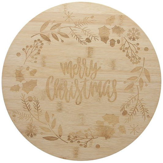 Tagliere girevole in bamboo 33 cm Natale