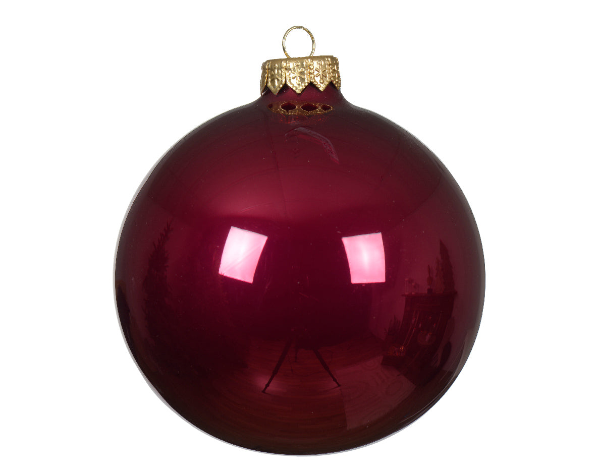 Melograno X6 red glass christmas balls