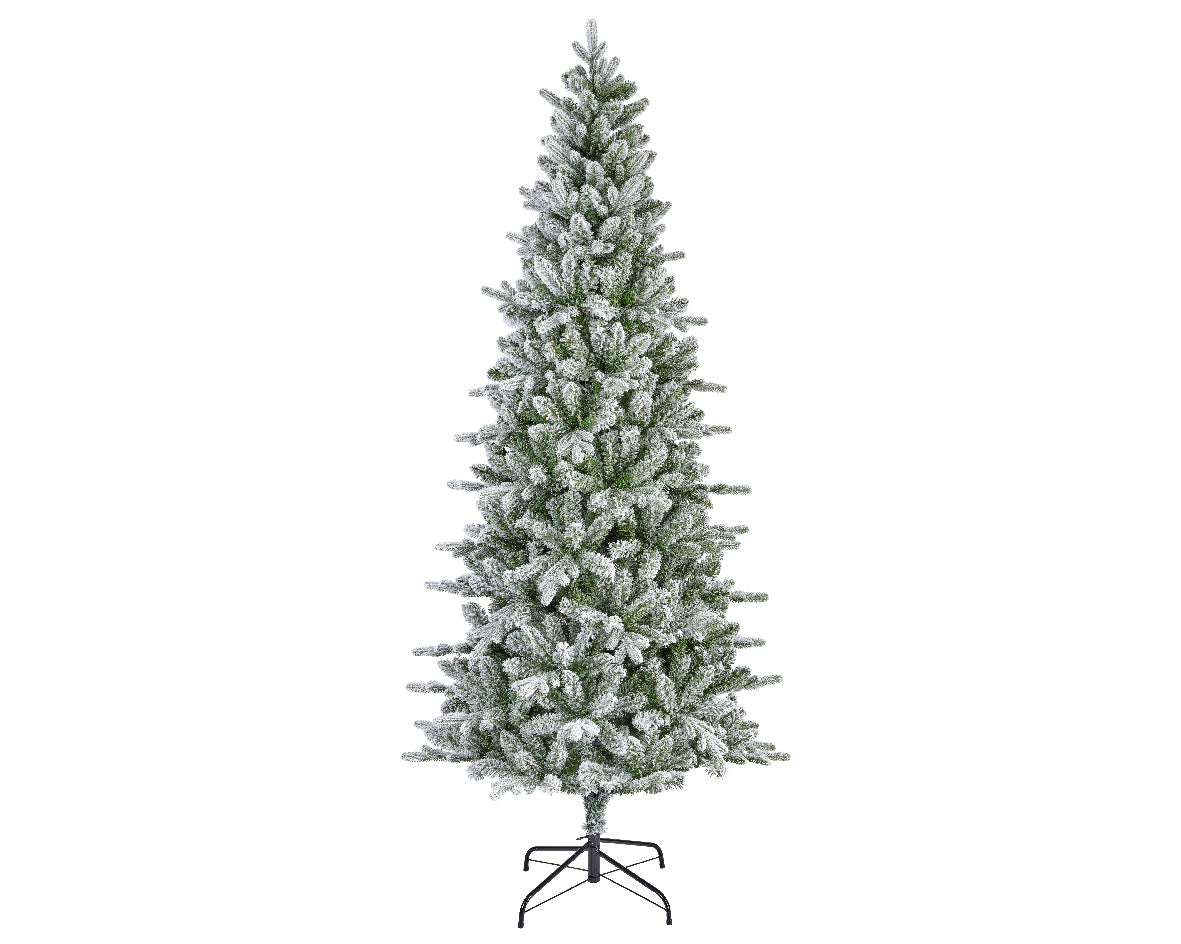 Green/white snowy fir h. 240 cm