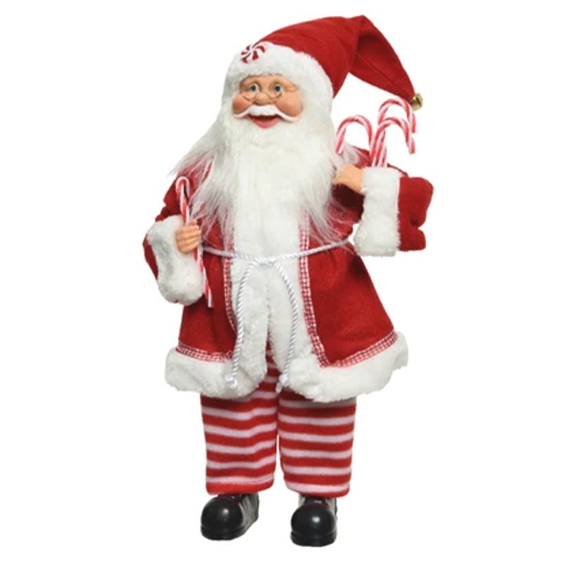 Santa Claus with candies - Christmas decoration in Polyester H 30 cm