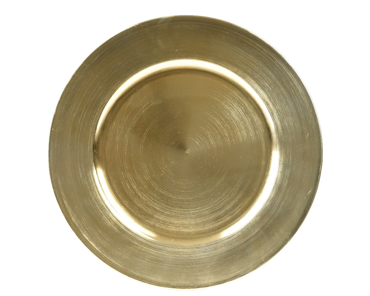 Decorative plastic dish Ø 33 cm gold