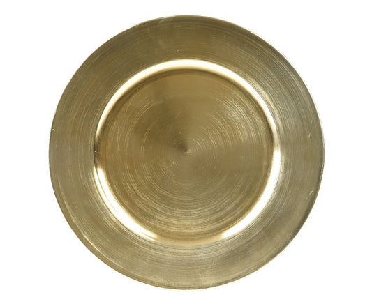 Decorative plastic dish Ø 33 cm gold