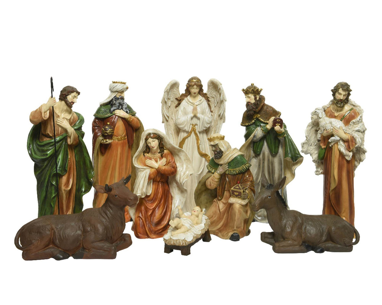 Set di 10 statuette multicolore 12x22,5x47 cm