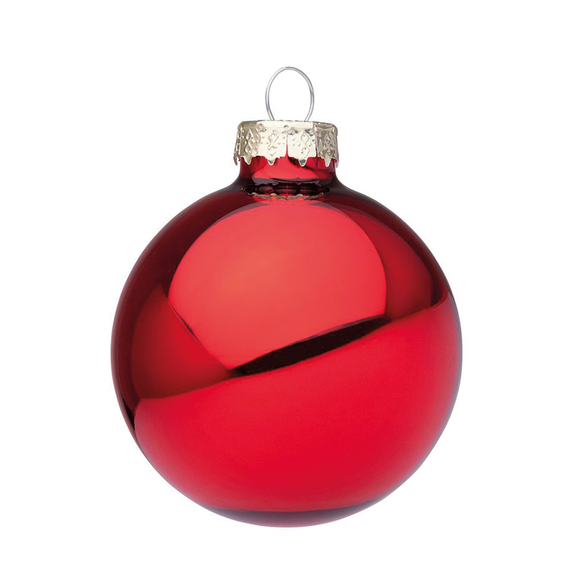 Bola de Navidad rojo granate brillante Ø6 cm