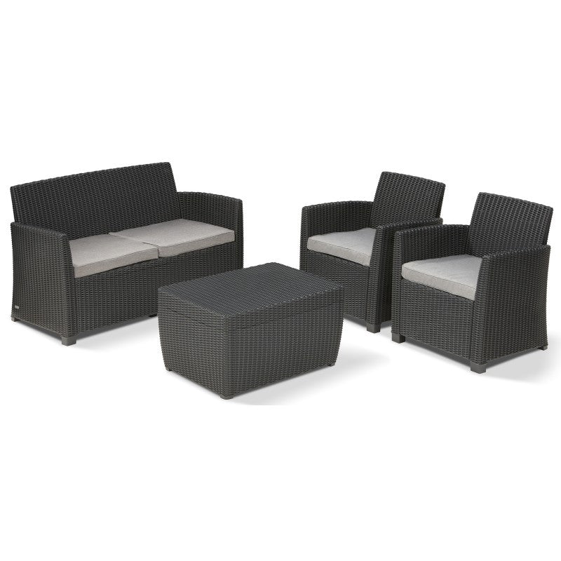 Set lounge esterno grafite 135x72x76 cm