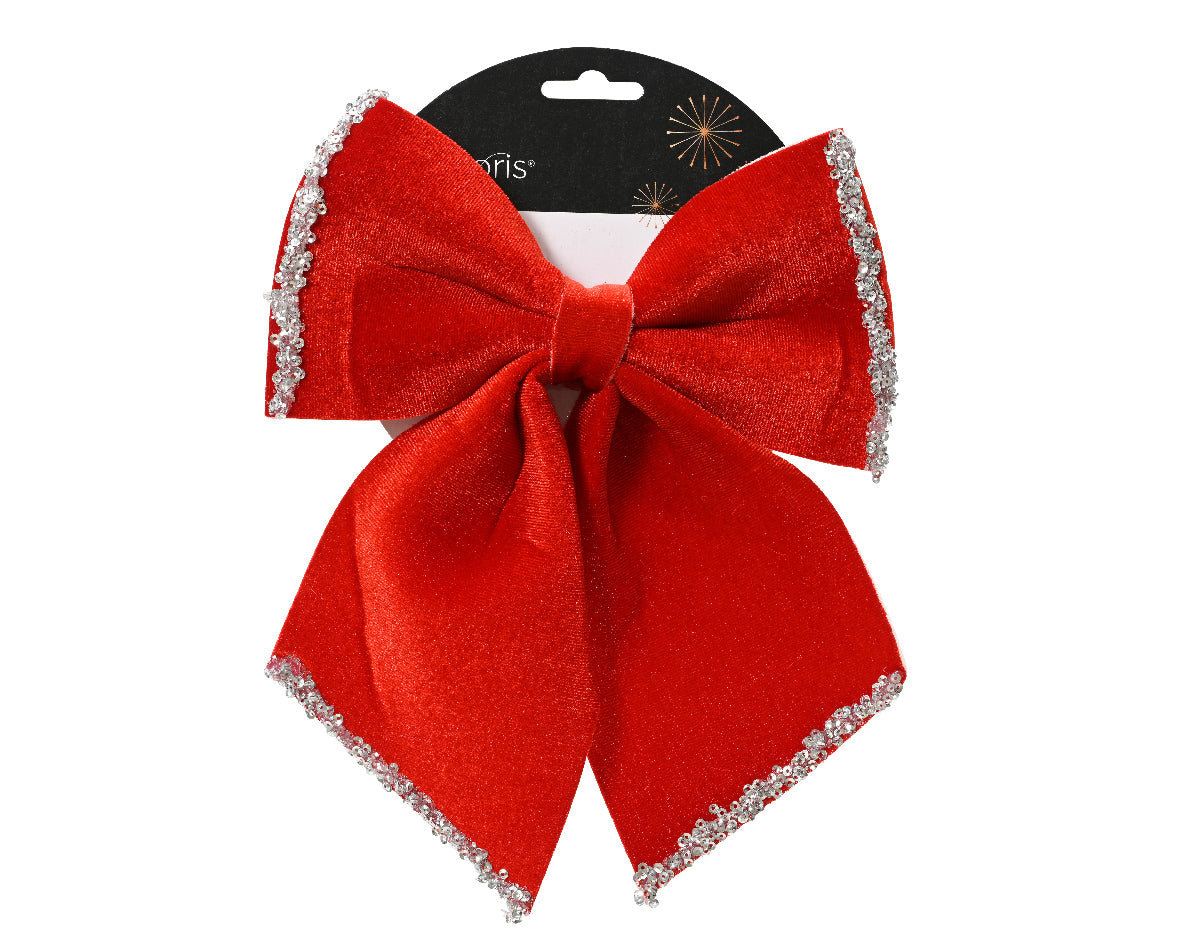 Red Christmas bow 20x24 cm