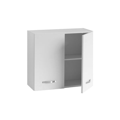 Wall-mounted modular kitchen unit, Ash White, 2 doors, 80x32xH 72 cm