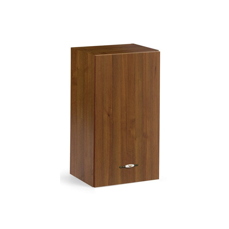 Wall-mounted modular kitchen unit, walnut, with 1 door, 40x32xH 72 cm