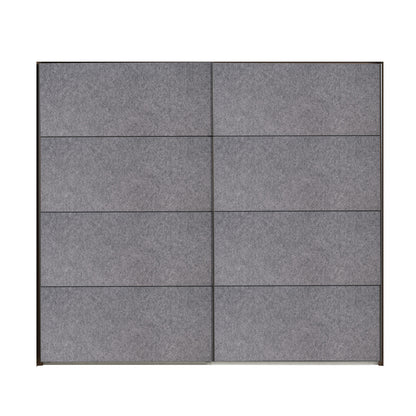 Armario Audace 2 puertas correderas Nogal/gris - 223x250x67 cm