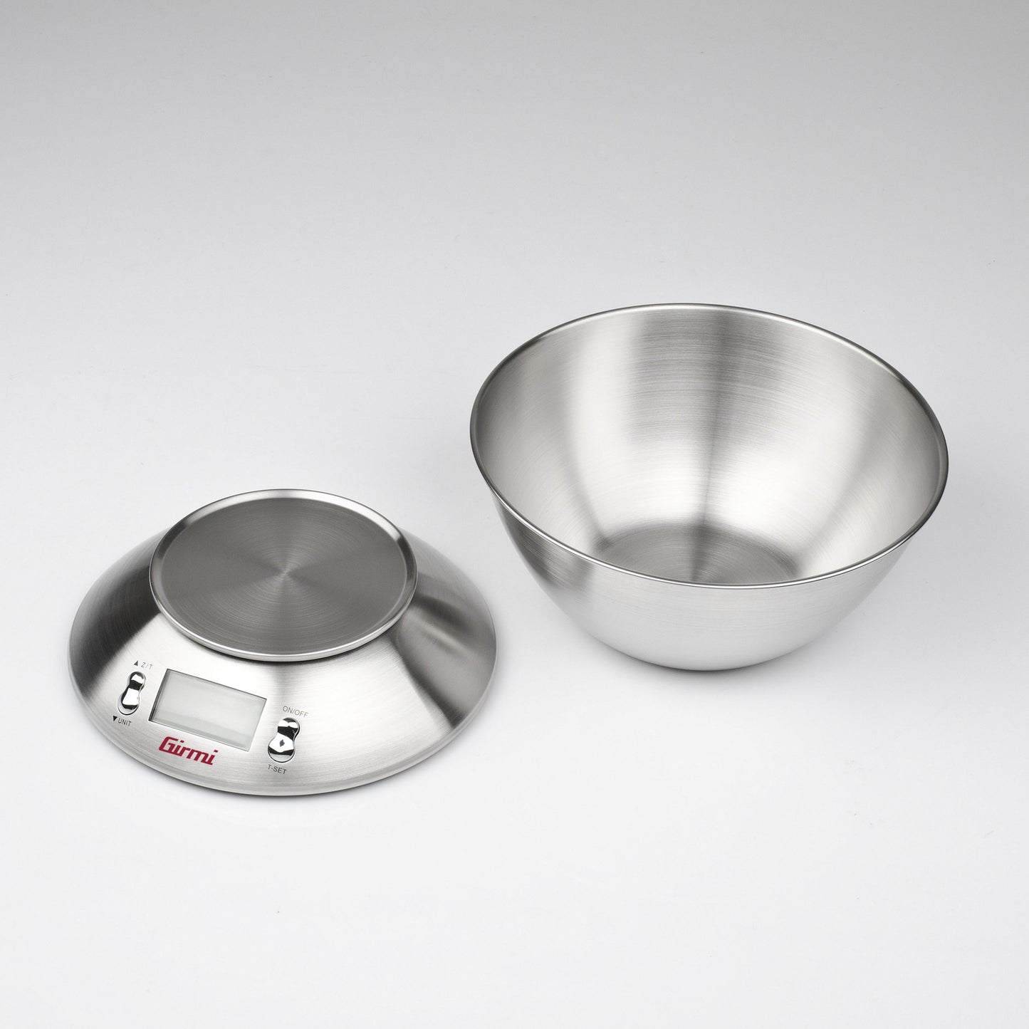 Libra of electronic kitchen with stainless steel bowl - 1GR/5kg measurement - Double weight staircase GR/OZ - Large digital display - Tara function and timer - Duturement - Dimensions: 210 x 140 mm