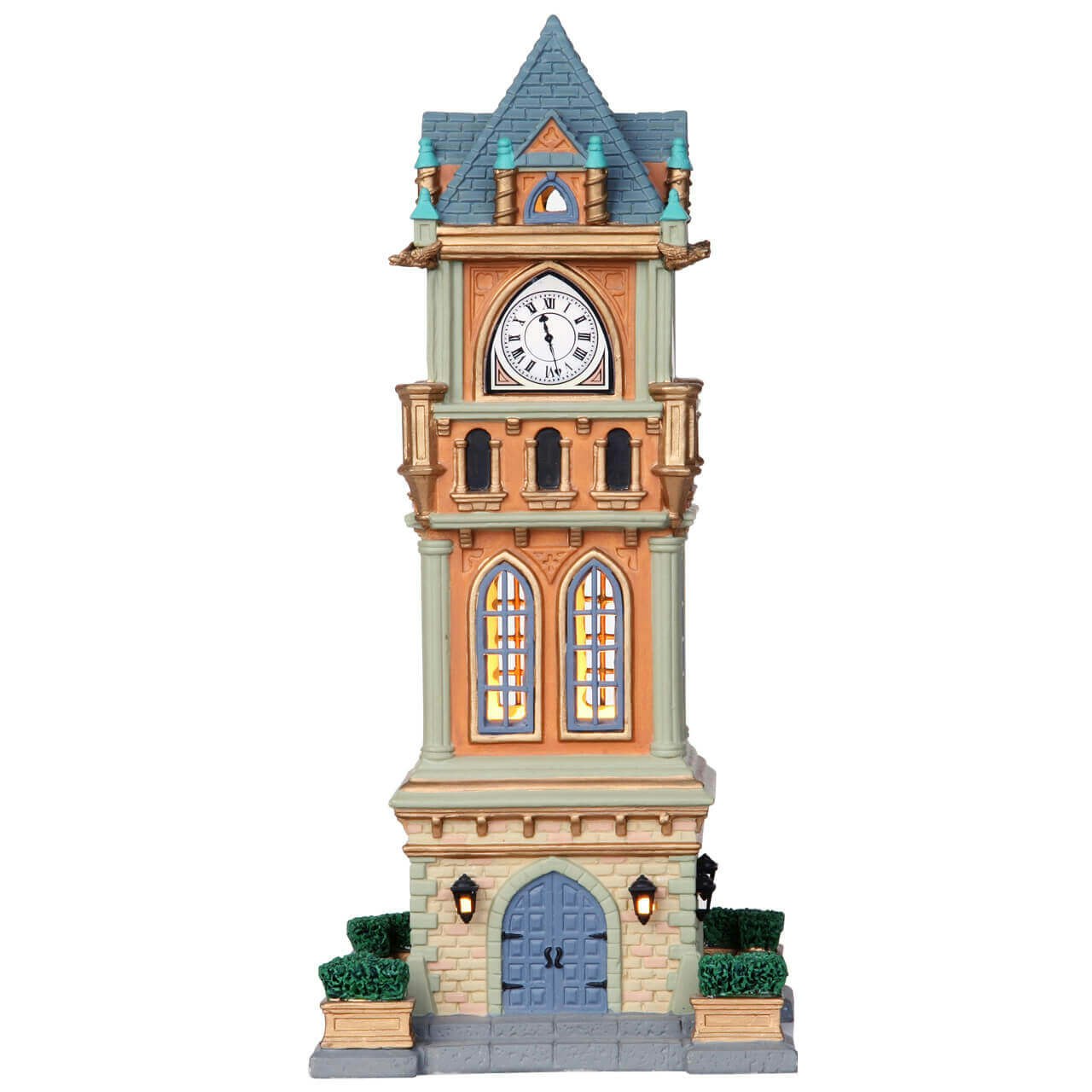 Municipal clock tower 27.5 x 12.3 x 12.3 cm