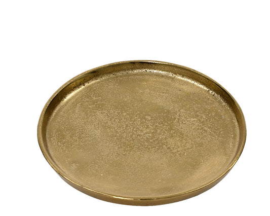 Gold Christmas decorative tray D.30.5cm