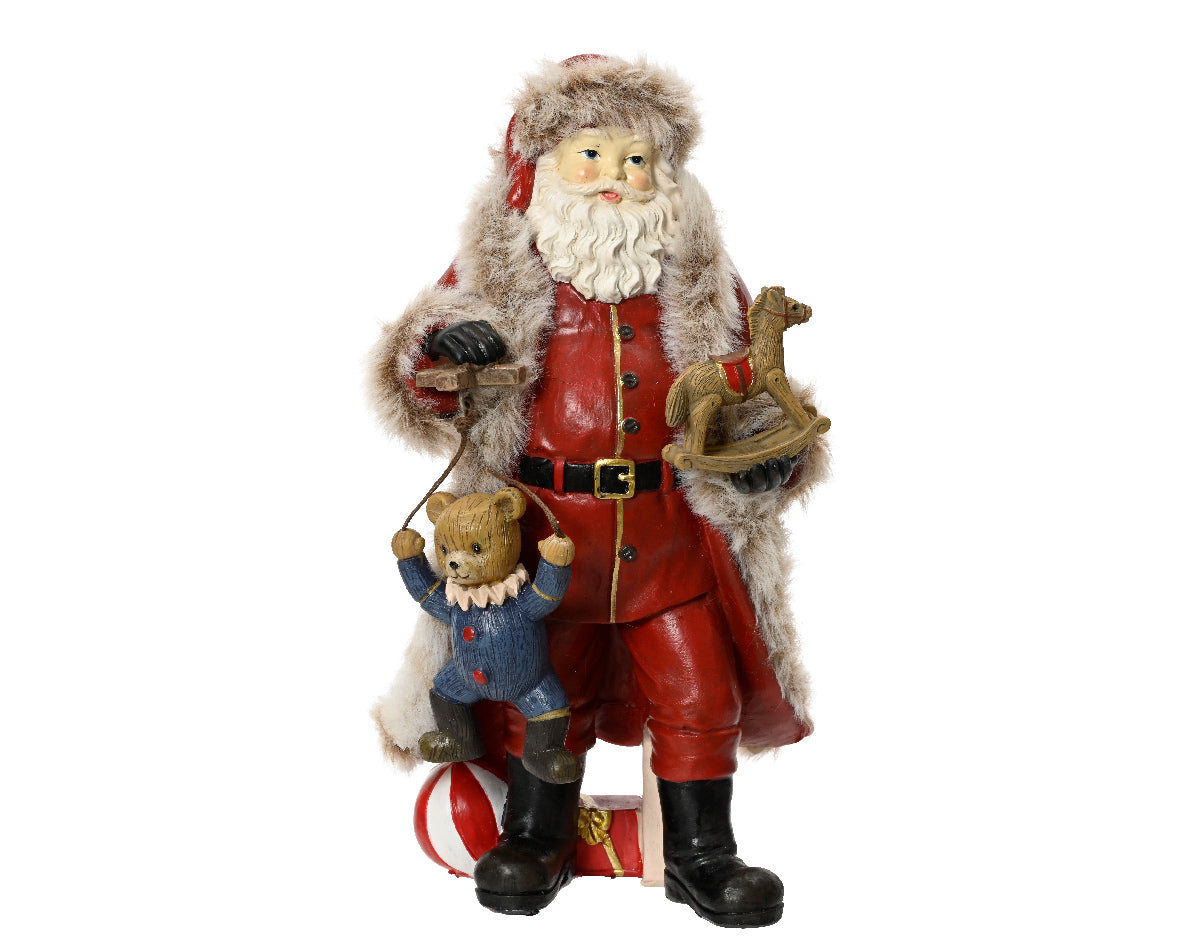 Santa Claus with Orso H.22cm, red