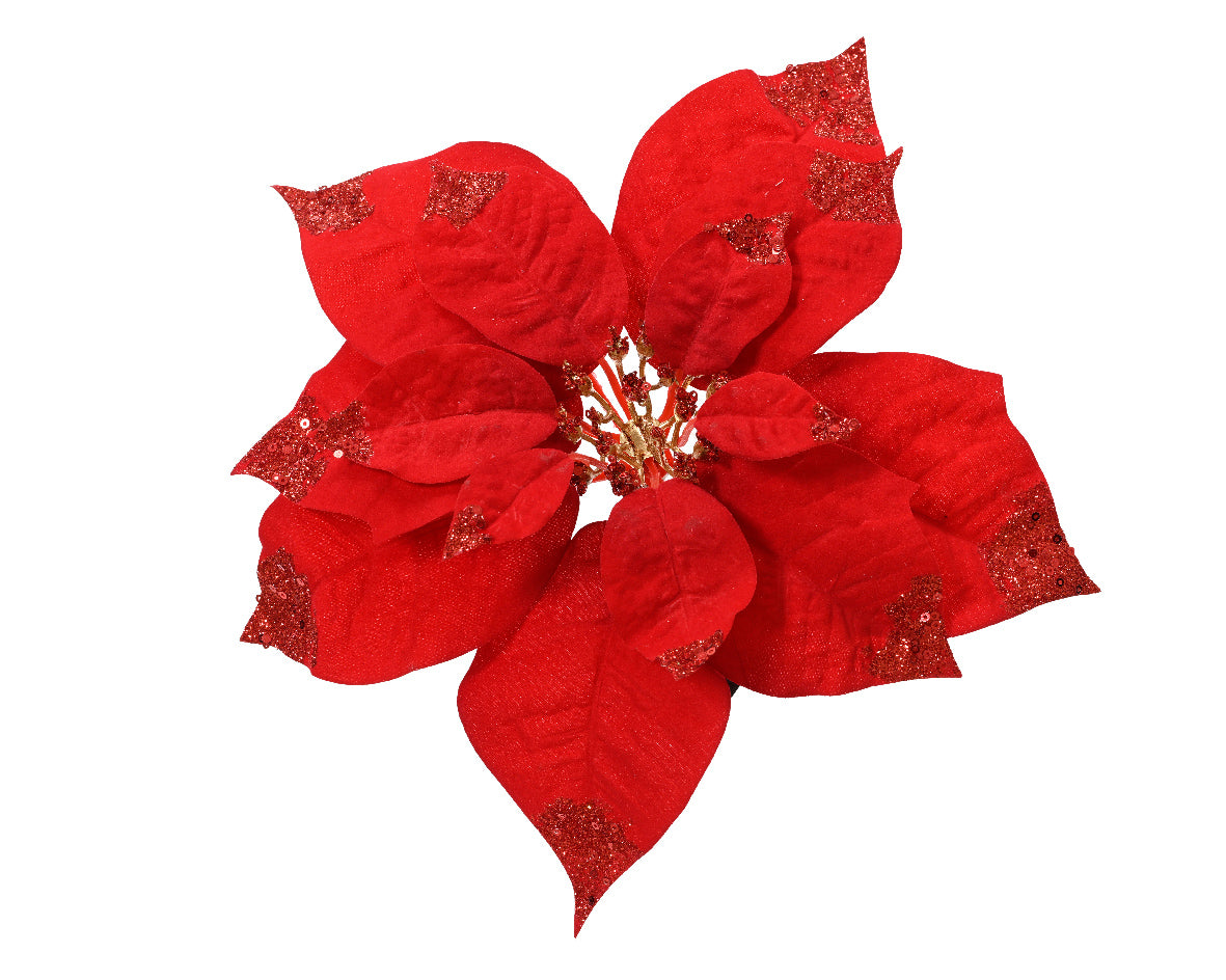 Red Christmas star on CLIP 25x25x6 cm