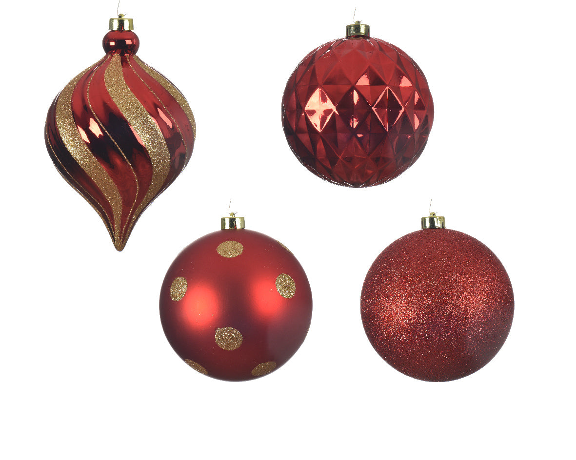 Unfwrong balls Mix Christmas 15cm - 6 pcs